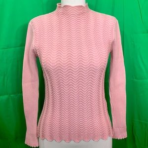ORANGE FASHION VILLAGE WOMAN’S STRETCHY SWEATER SIZE S PINK NWOT